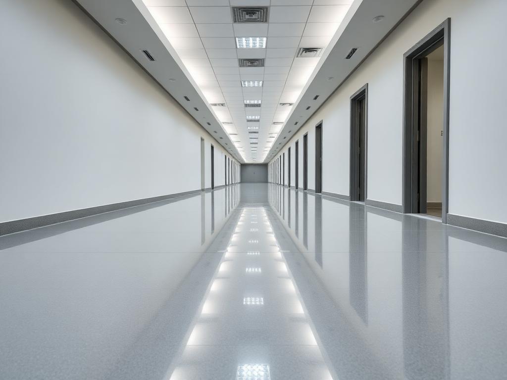 Burnished commercial flooring