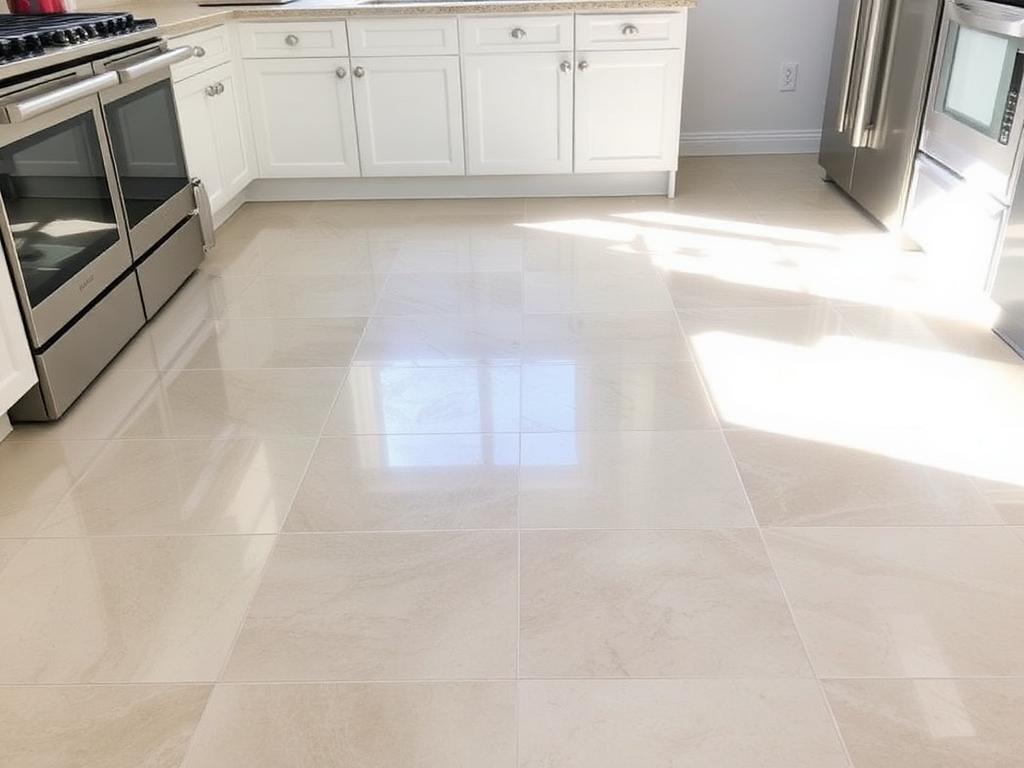 Cleaned and sealed grout lines